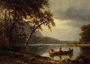 Albert Bierstadt Salmon Fishing on the Cascapediac River oil painting picture wholesale